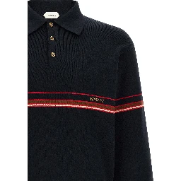 Blue Cotton Polo Shirt
