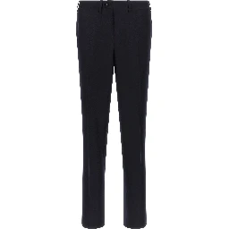 Blue Virgin Wool Two-Piece Suit