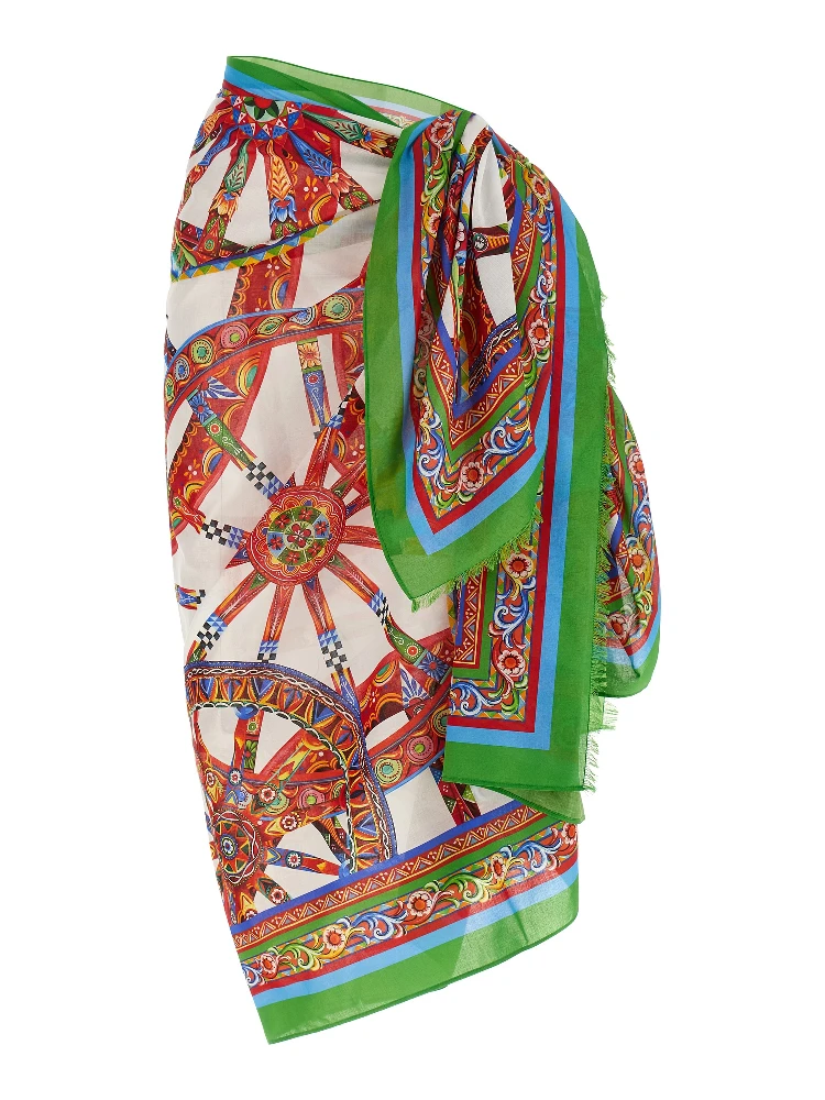 Multicolor Cotton Long Skirt