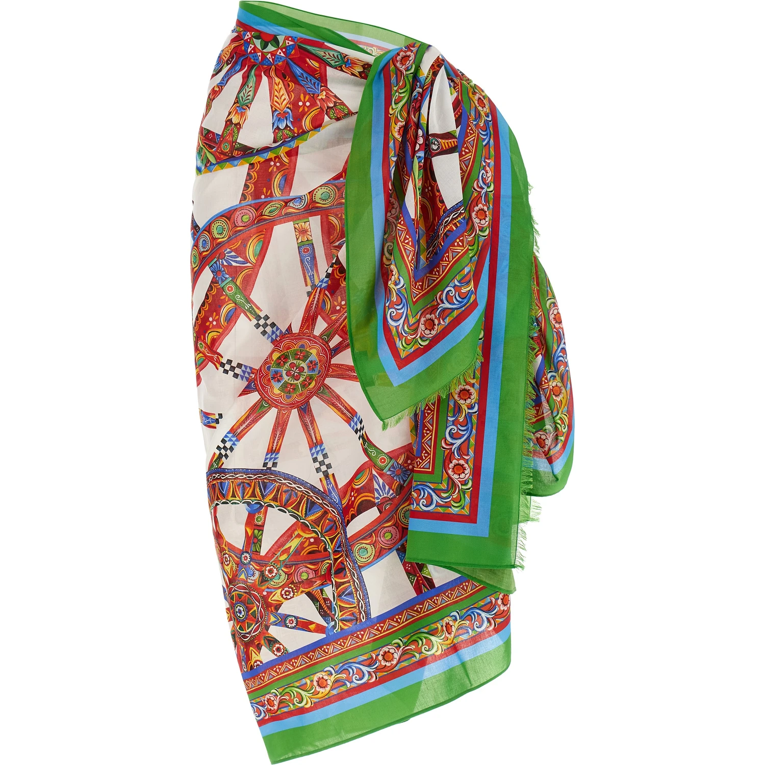 Multicolor Cotton Long Skirt