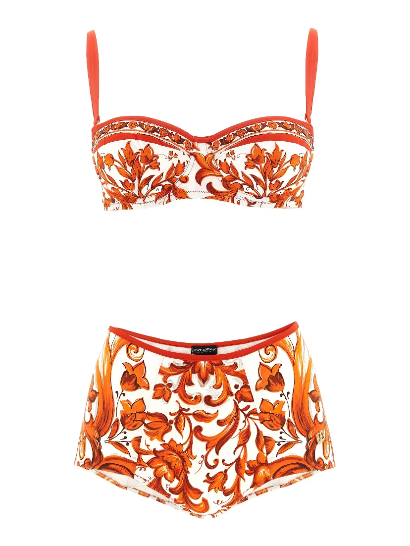 Orange Polyamide Bikini