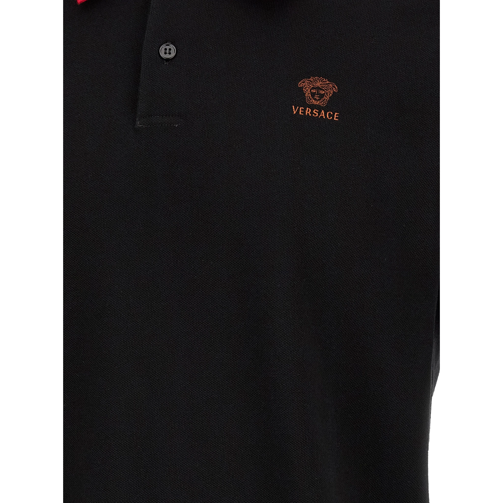 Black Cotton Polo Shirt