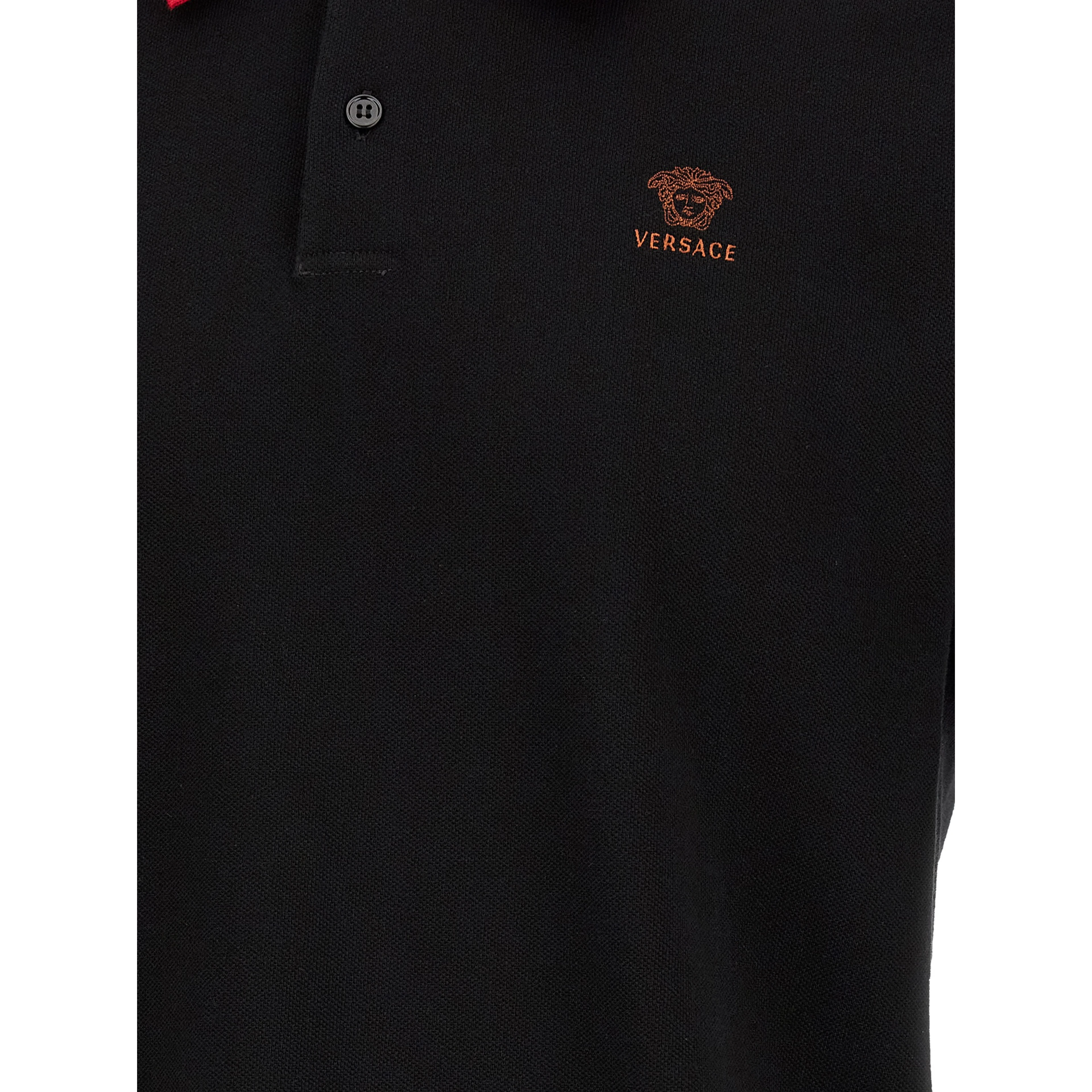 Black Cotton Polo Shirt