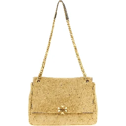 Beige Calfskin Shoulder Bag