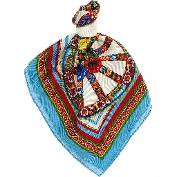 وشاح حريري متعدد الألوان