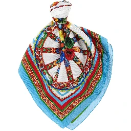 Multicolor Silk Foulard