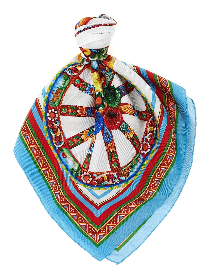 Multicolor Silk Foulard