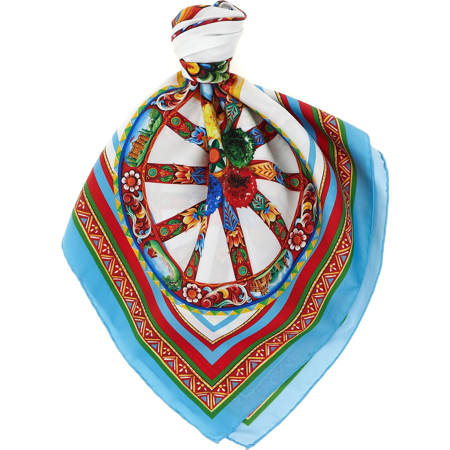 Multicolor Silk Foulard