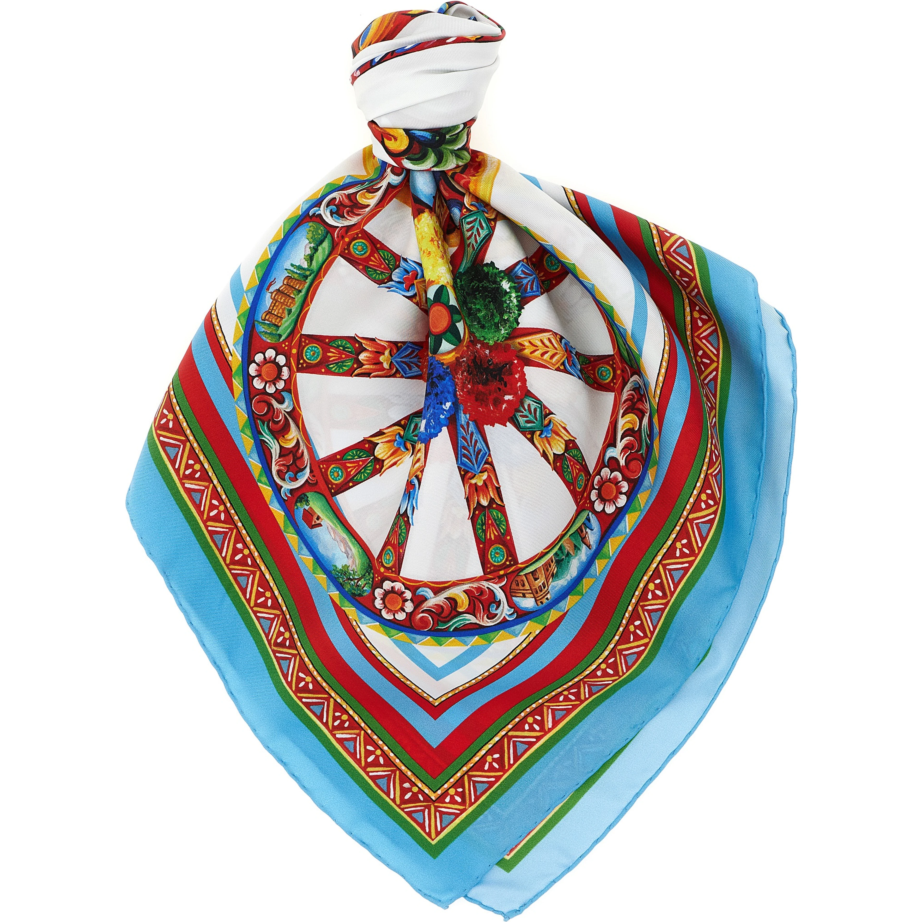 Multicolor Silk Foulard