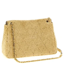 Beige Calfskin Shoulder Bag