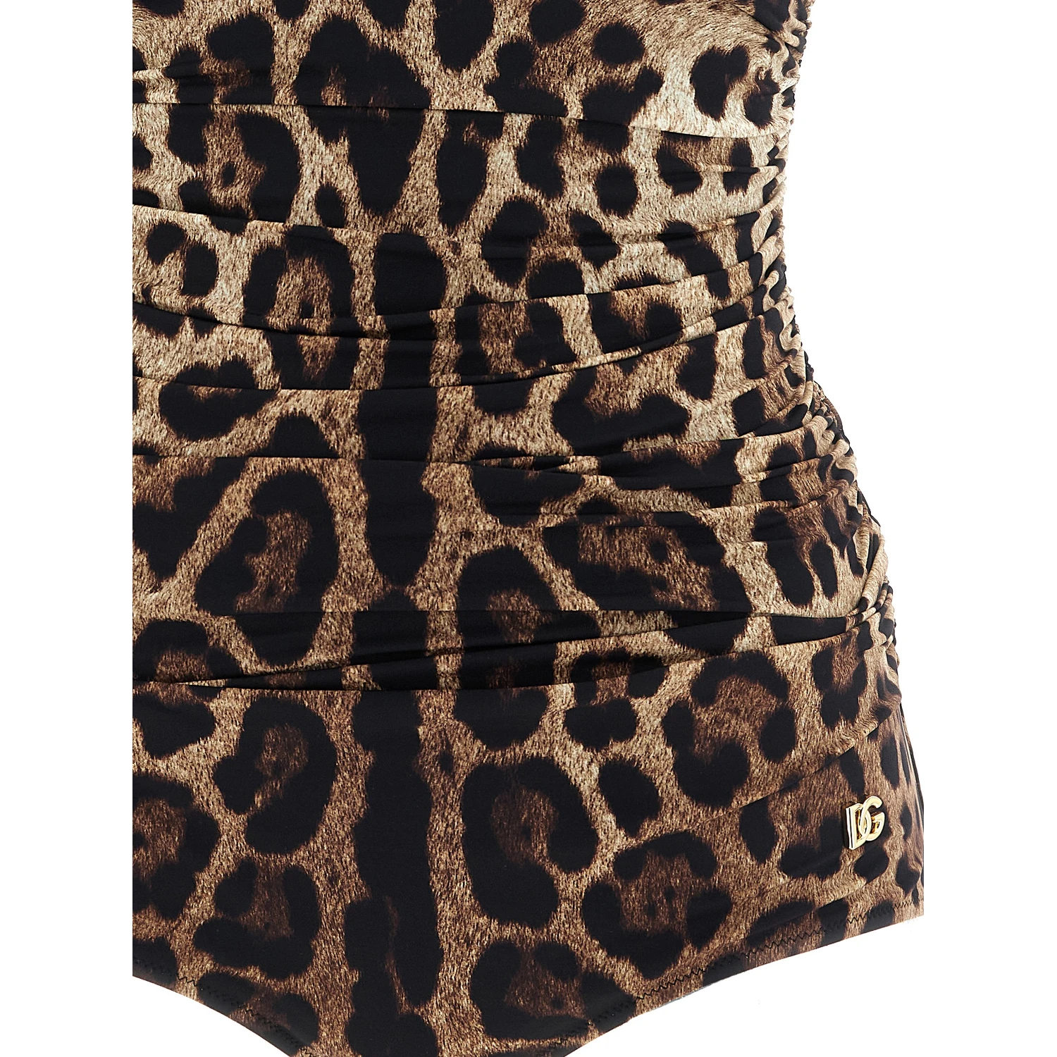 Brown Polyamide One-Piece Swimsuit