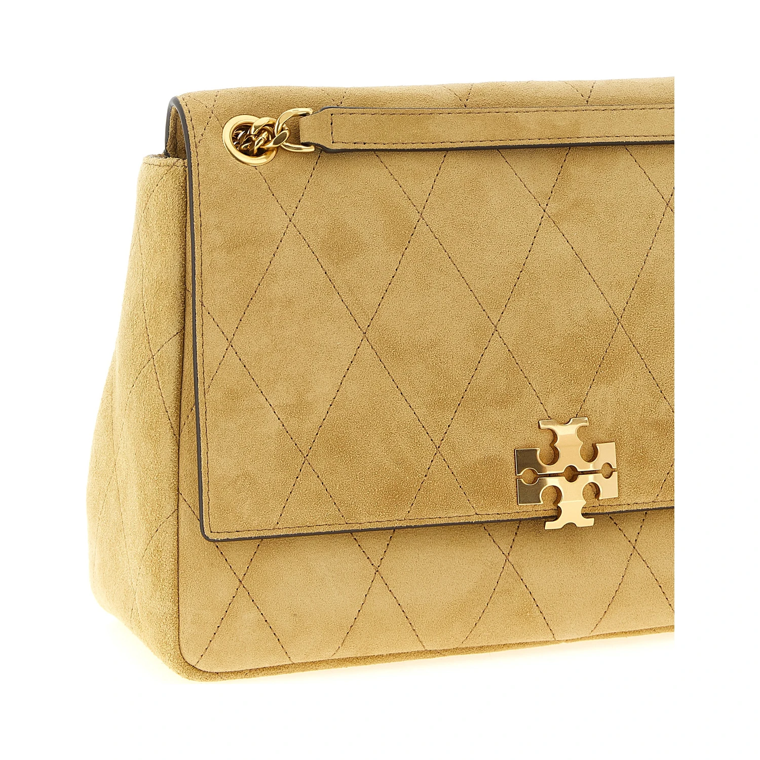 Beige Calfskin Shoulder Bag