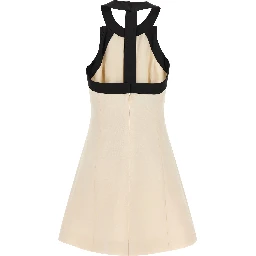 Bicolor Virgin Wool Short Dress