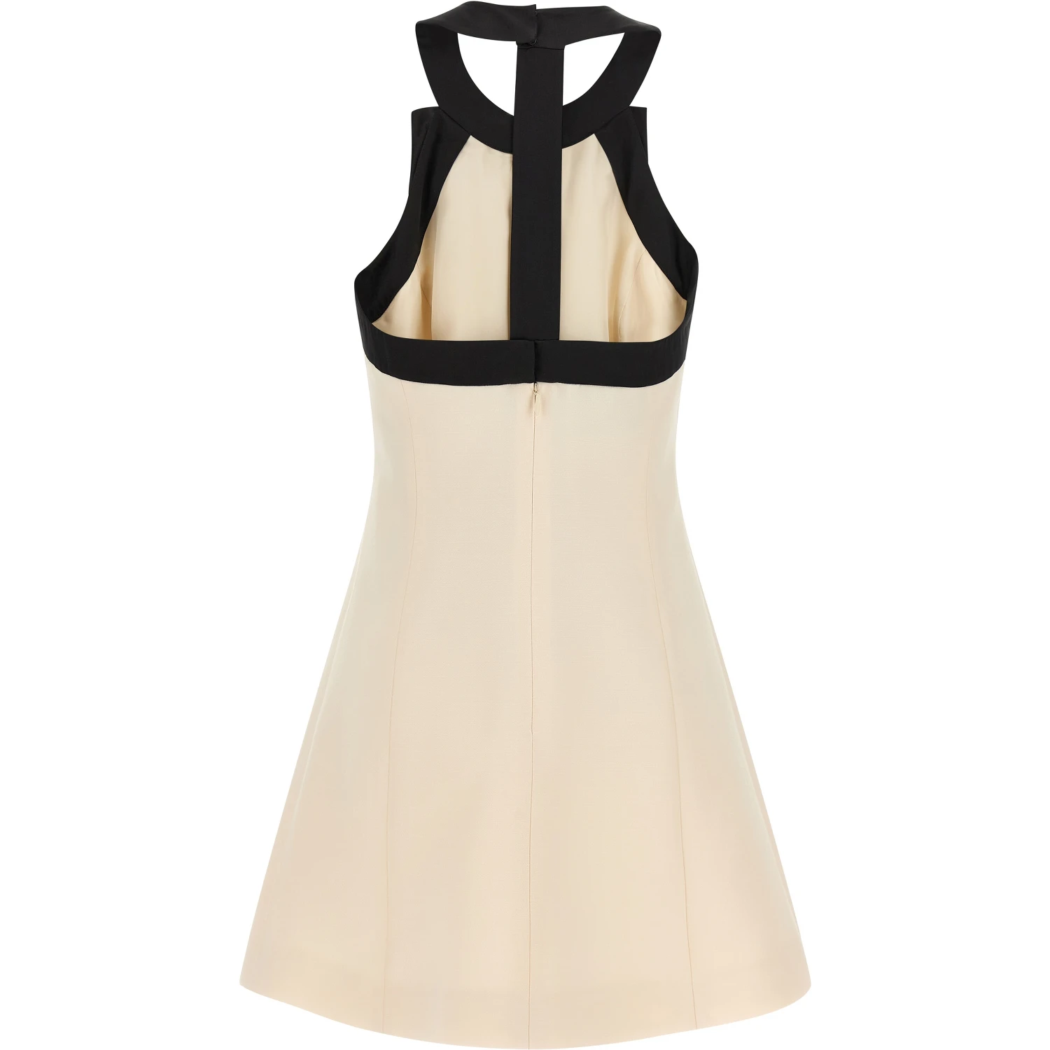 Bicolor Virgin Wool Short Dress
