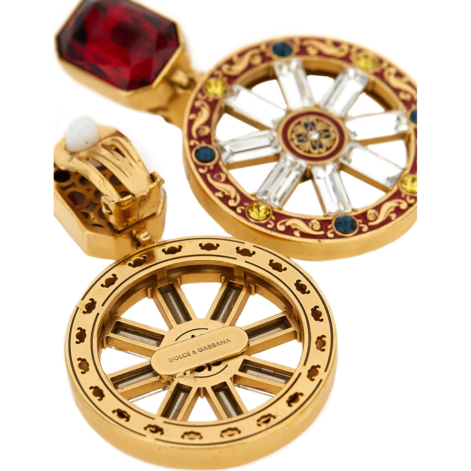 Multicolor Brass Earrings
