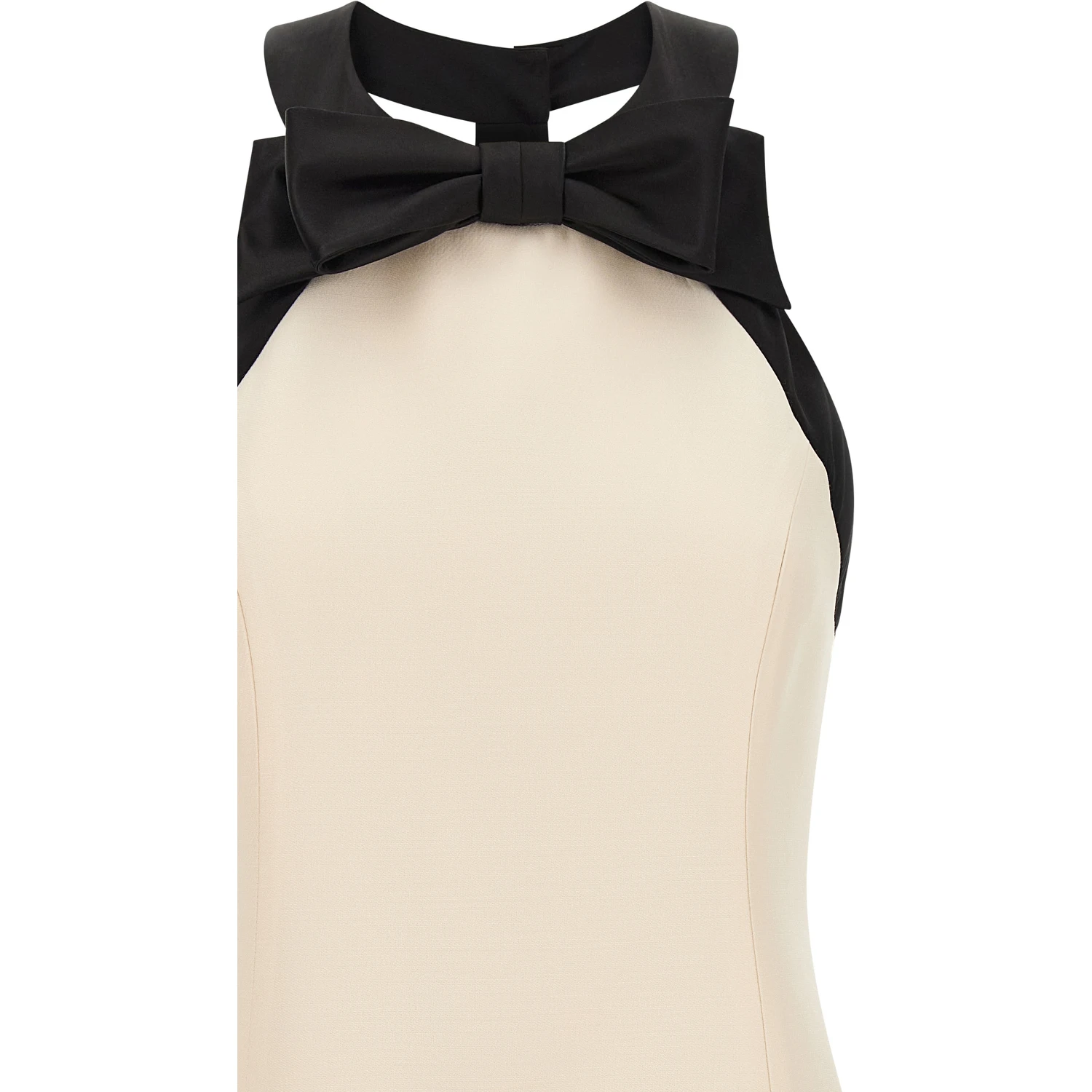 Bicolor Virgin Wool Short Dress
