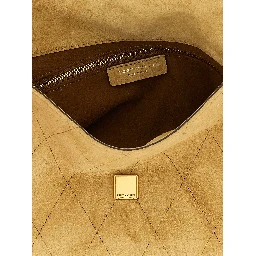 Beige Calfskin Shoulder Bag