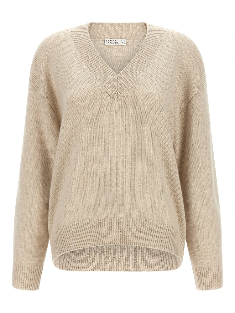Beige Cashmere Cardigan