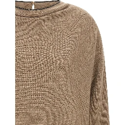 Beige Virgin Wool Short Dress