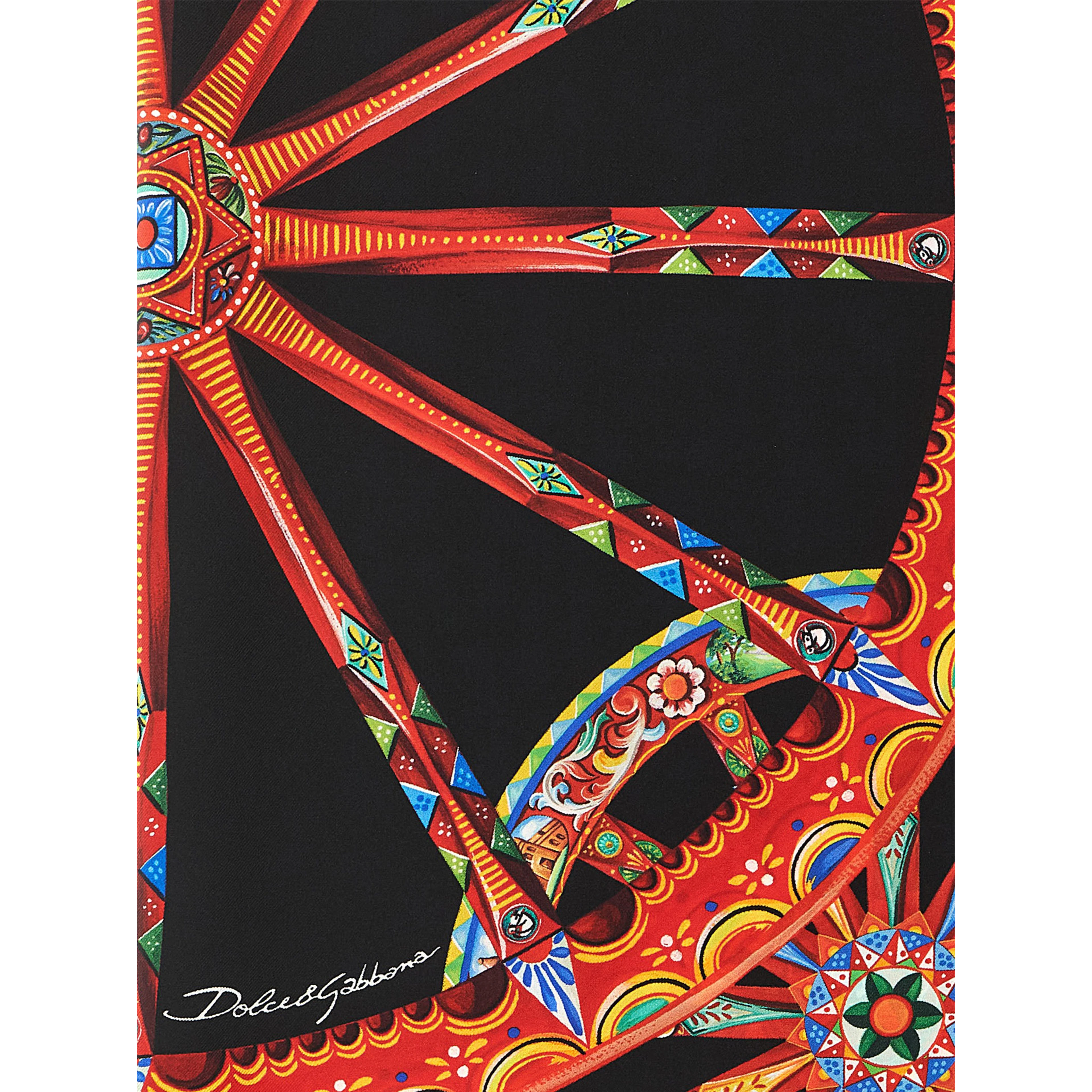 Multicolor Silk Scarf