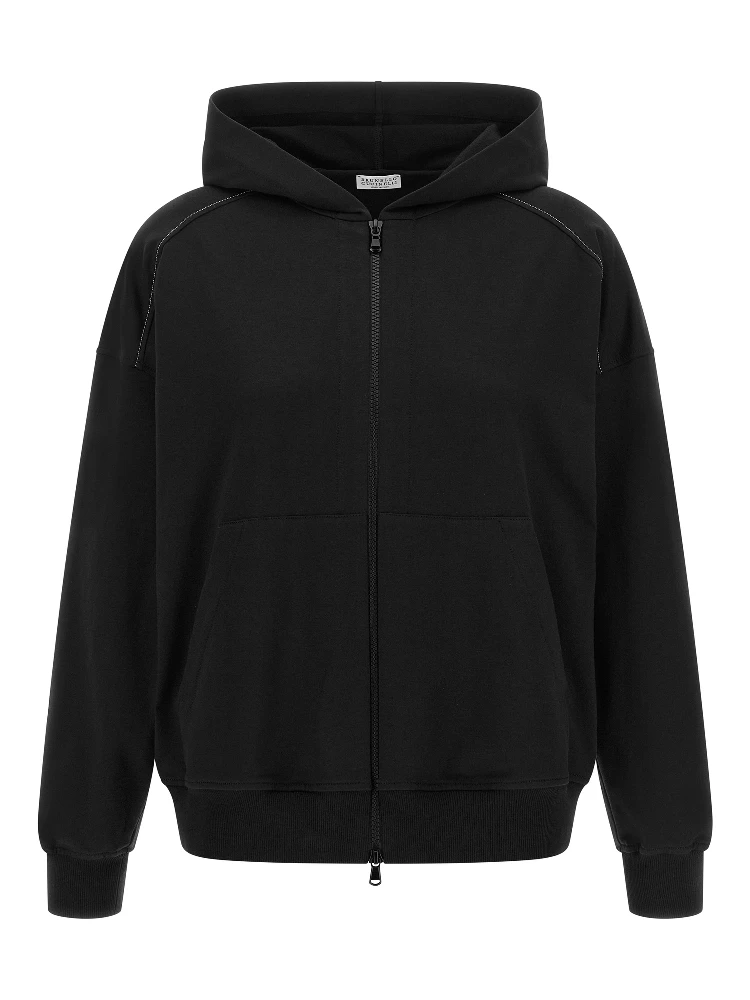 Black Cotton Sweatshirt