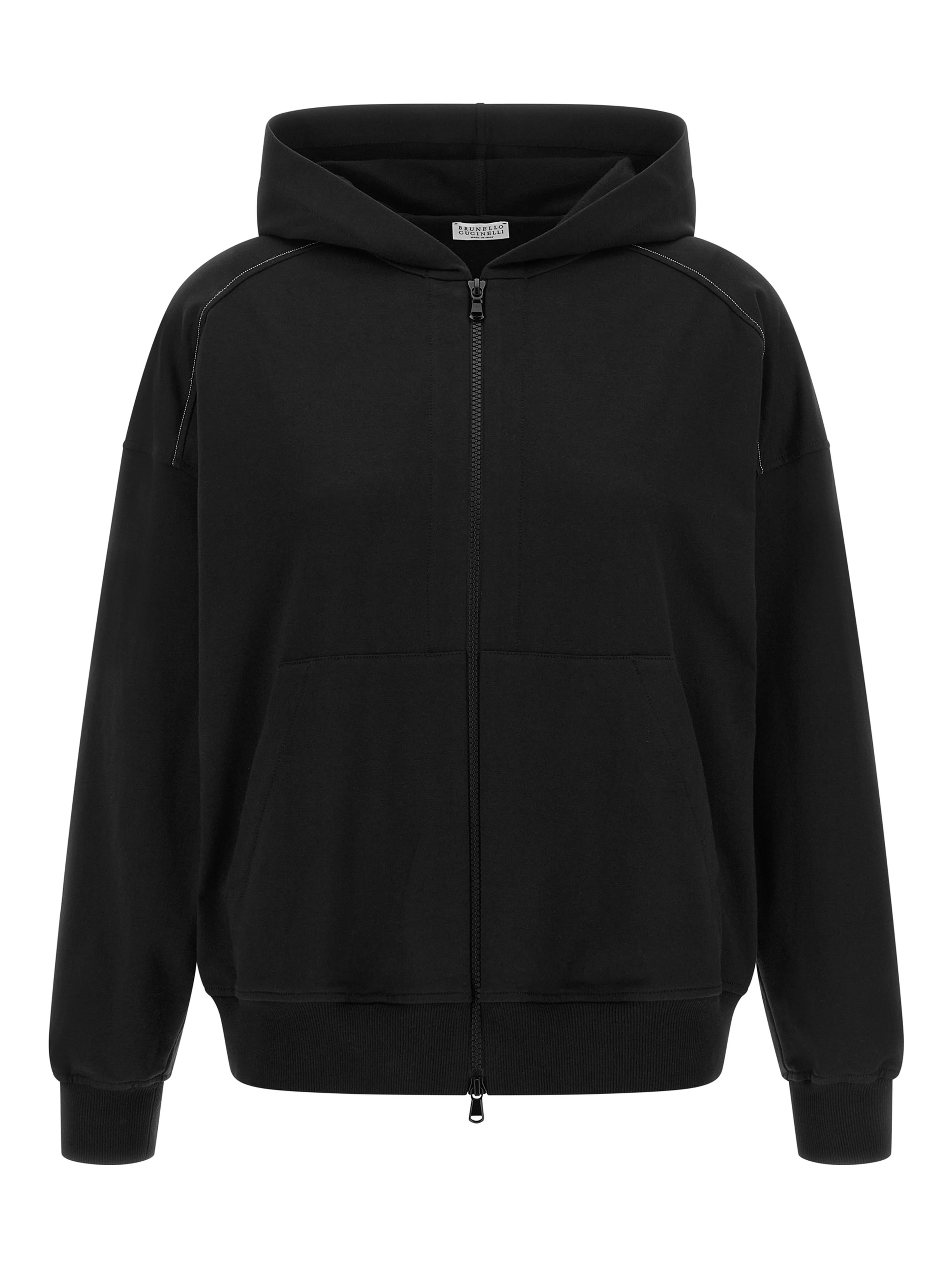 Black Cotton Sweatshirt