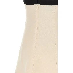Bicolor Virgin Wool Short Dress