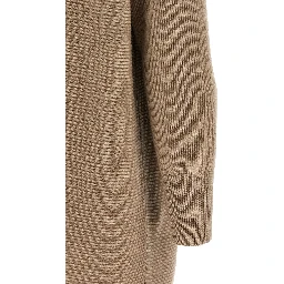 Beige Virgin Wool Short Dress