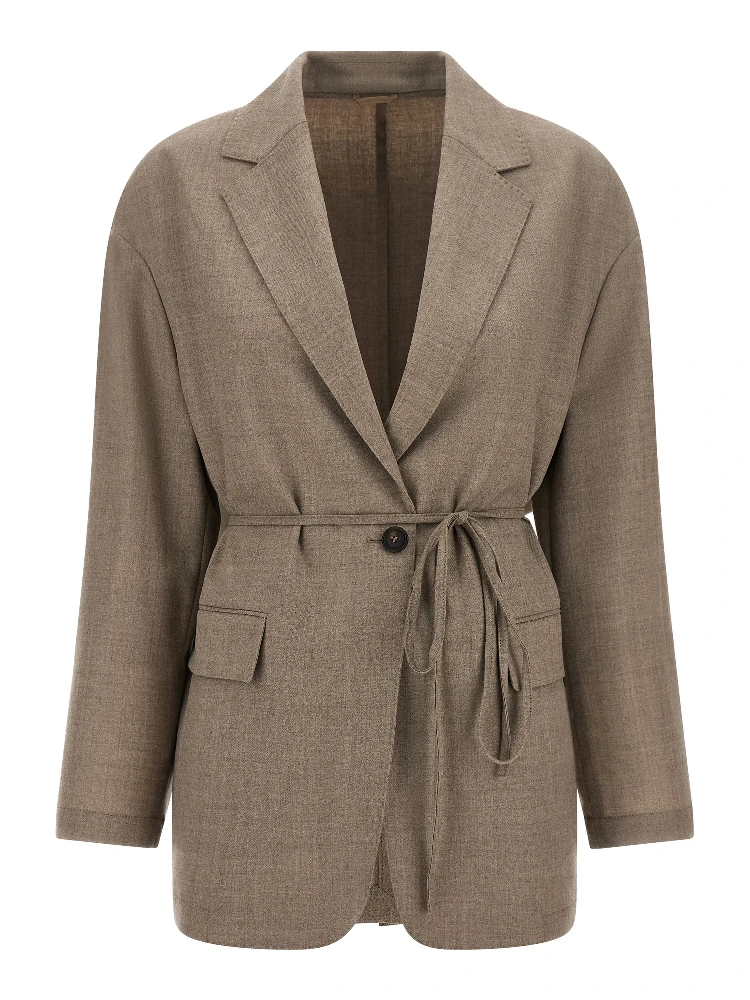 Beige Virgin Wool Blazer