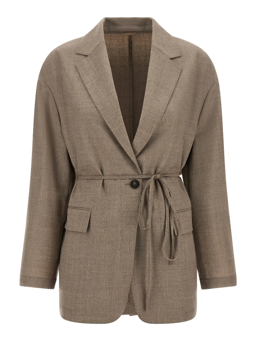 Beige Virgin Wool Blazer