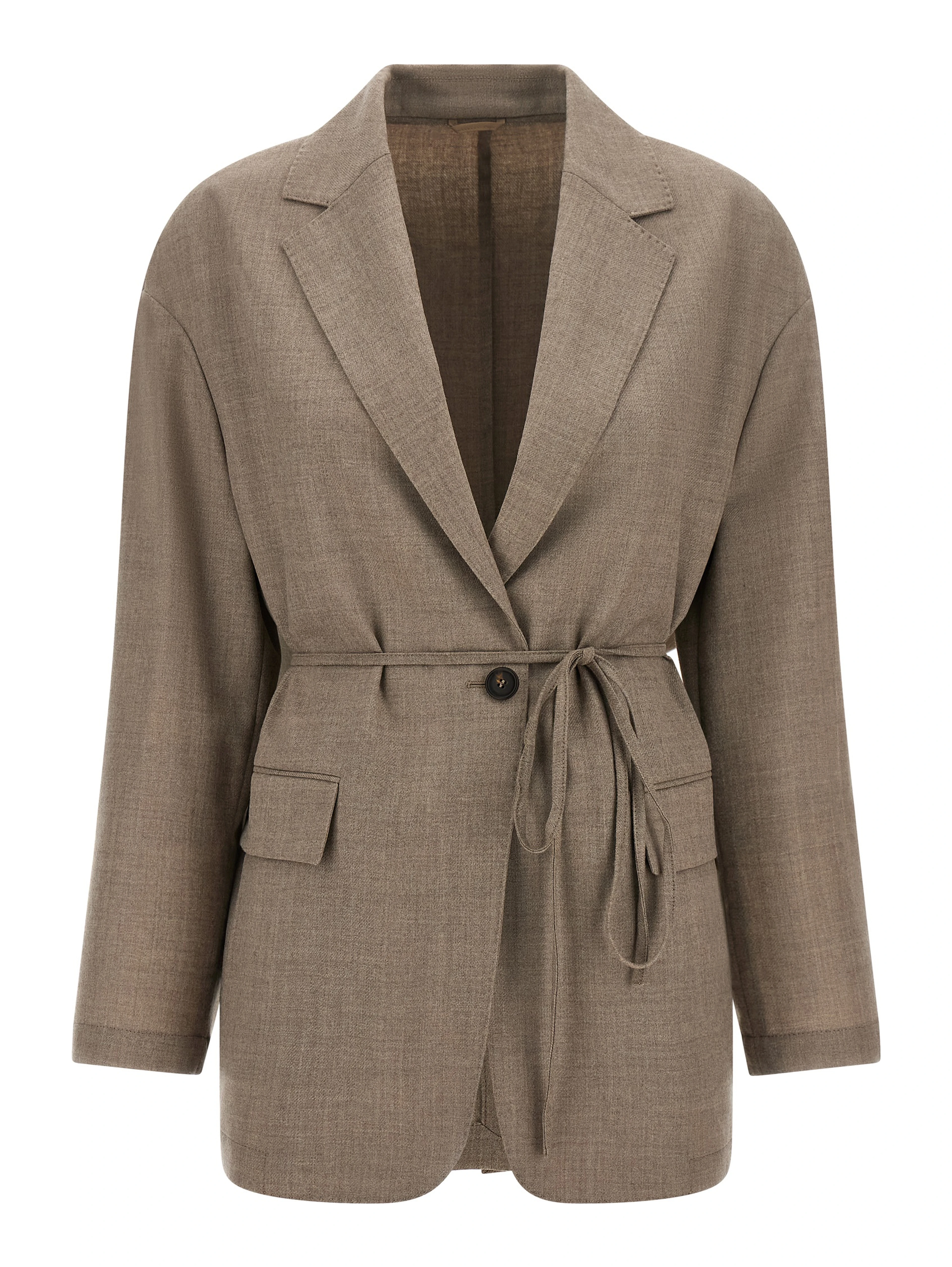 Beige Virgin Wool Blazer