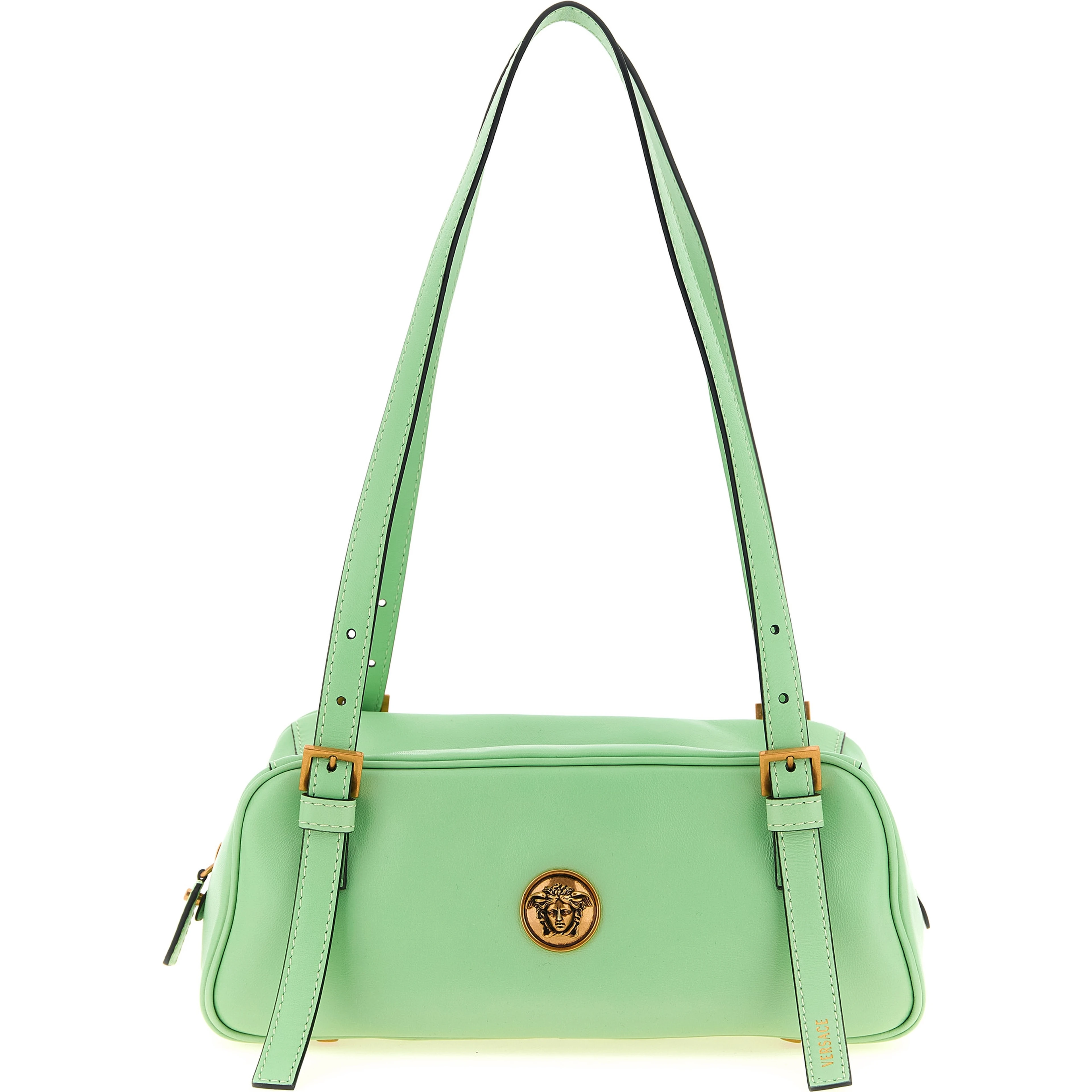 Bicolor Lamb Leather Shoulder Bag