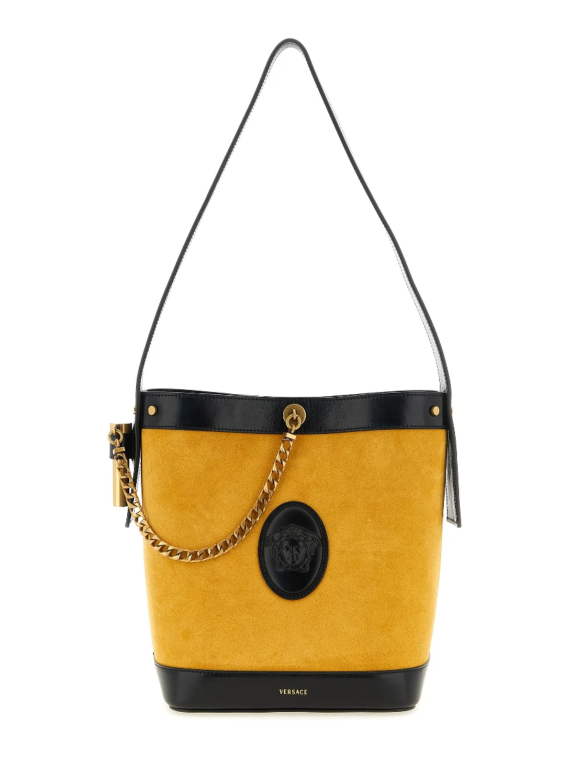 Bicolor Calfskin Shoulder Bag
