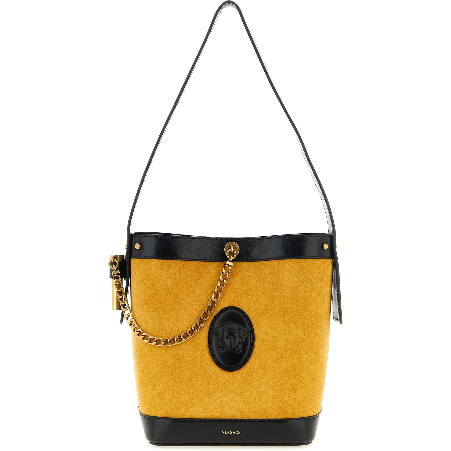 Bicolor Calfskin Shoulder Bag