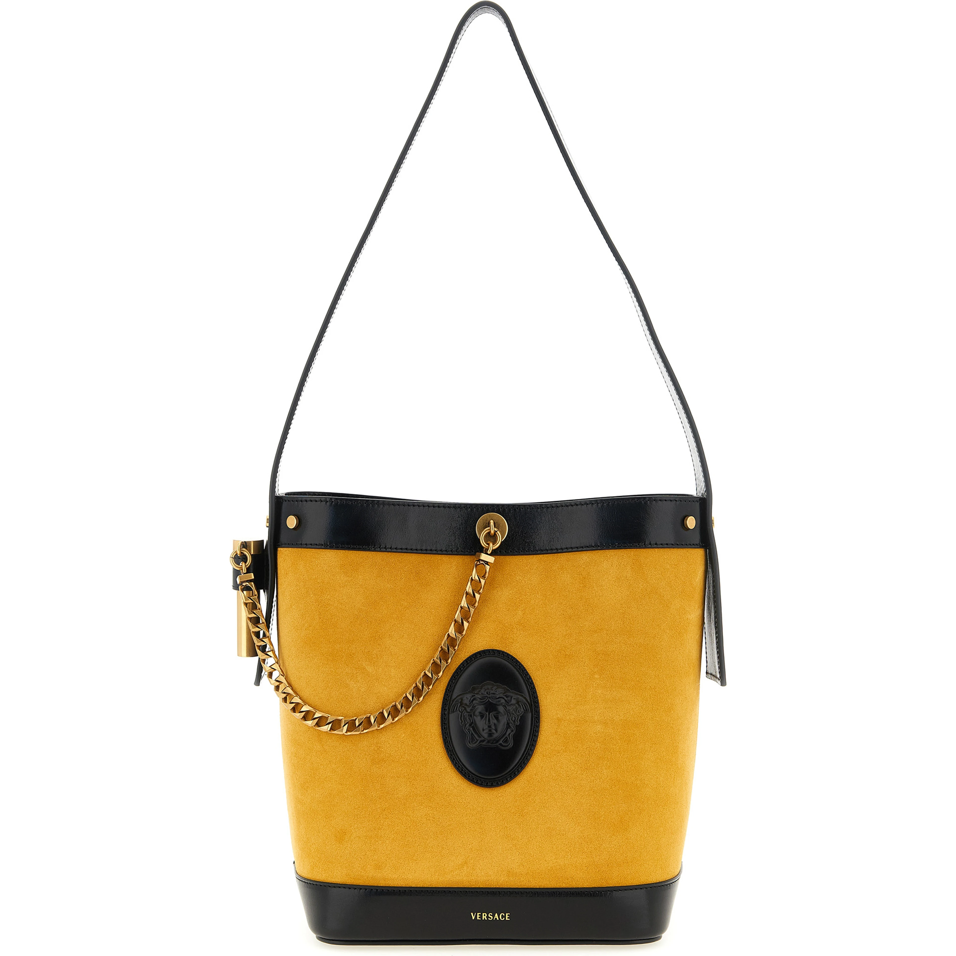 Bicolor Calfskin Shoulder Bag
