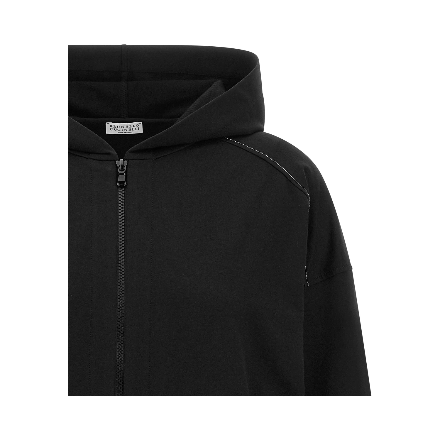 Black Cotton Sweatshirt
