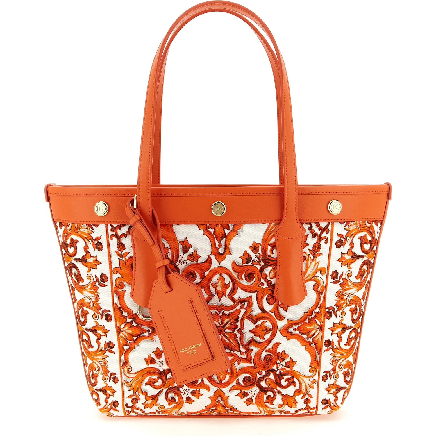 Orange Cotton Tote Bag