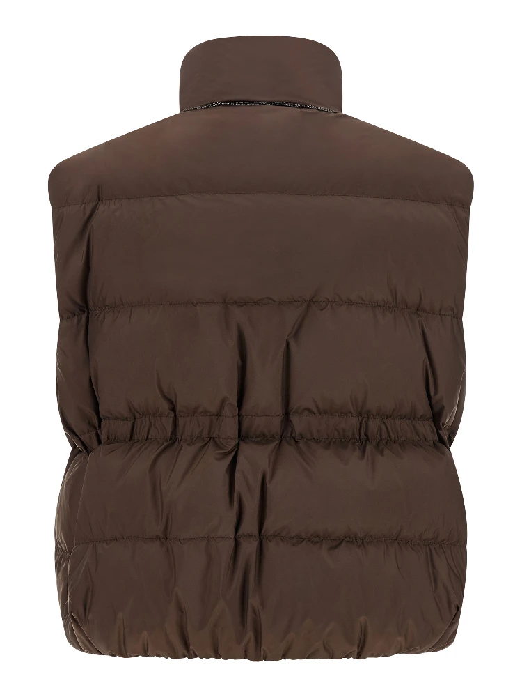 Brown Polyester Sleeveless Jacket alternative
