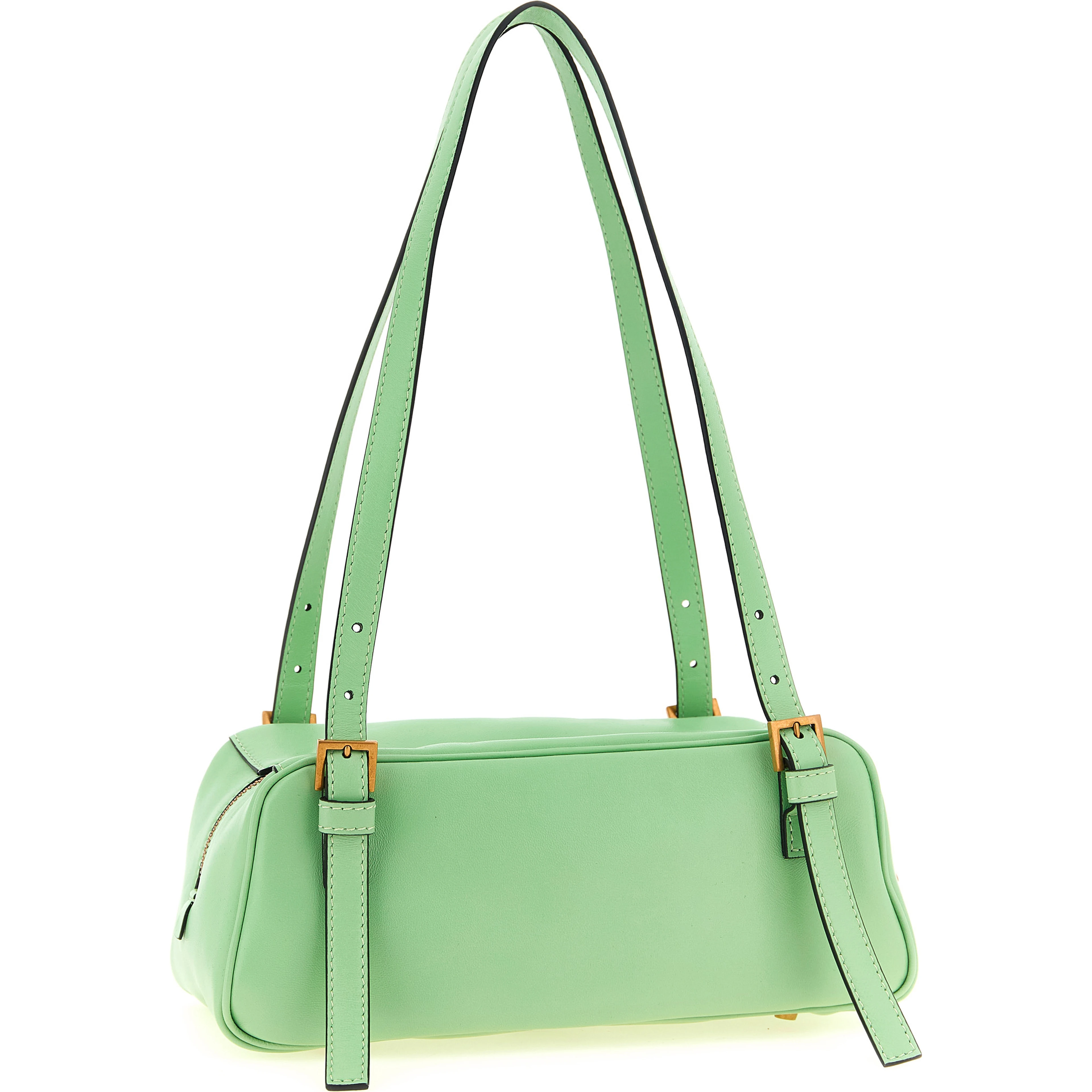 Bicolor Lamb Leather Shoulder Bag