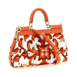 Orange Cotton Handbag