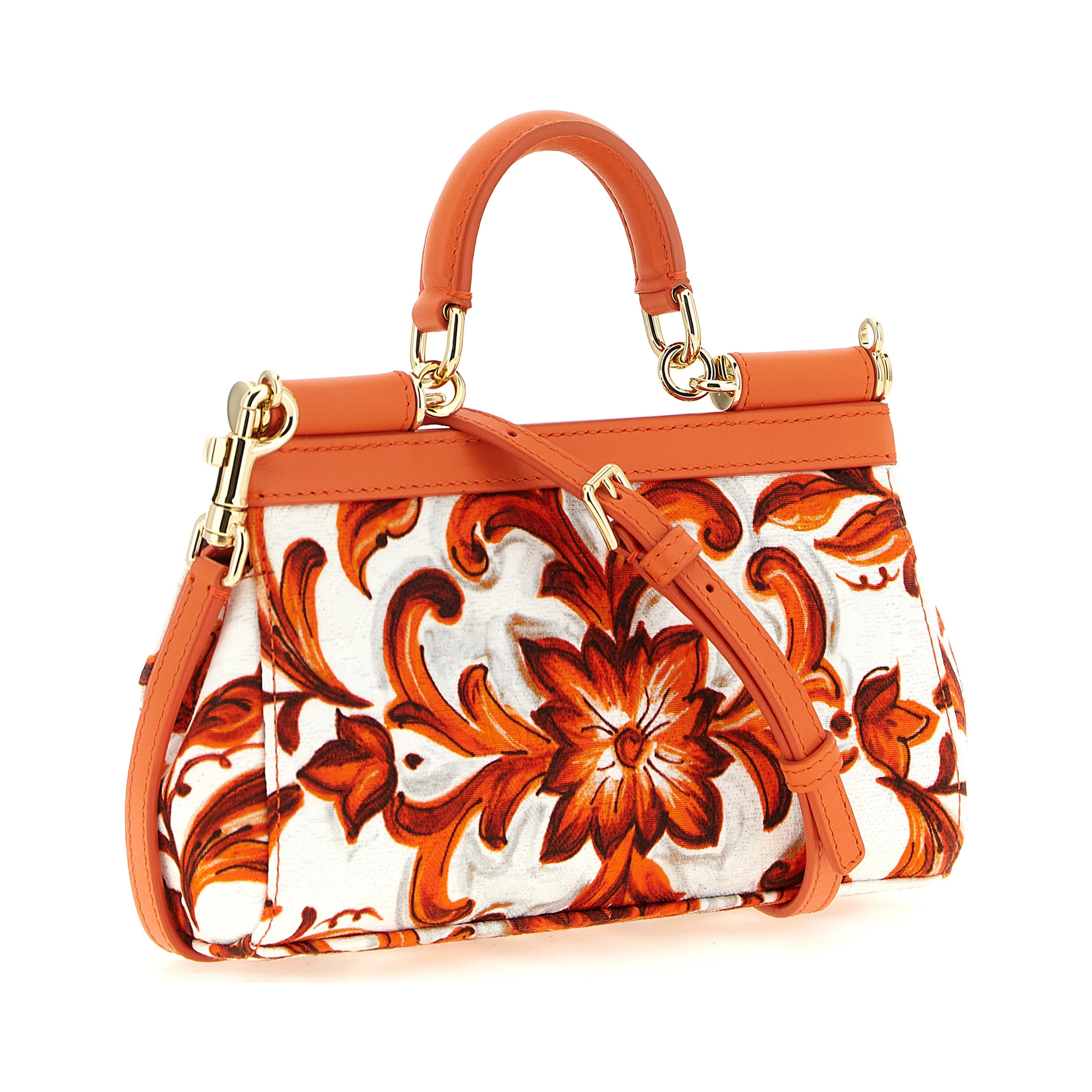 Orange Cotton Handbag