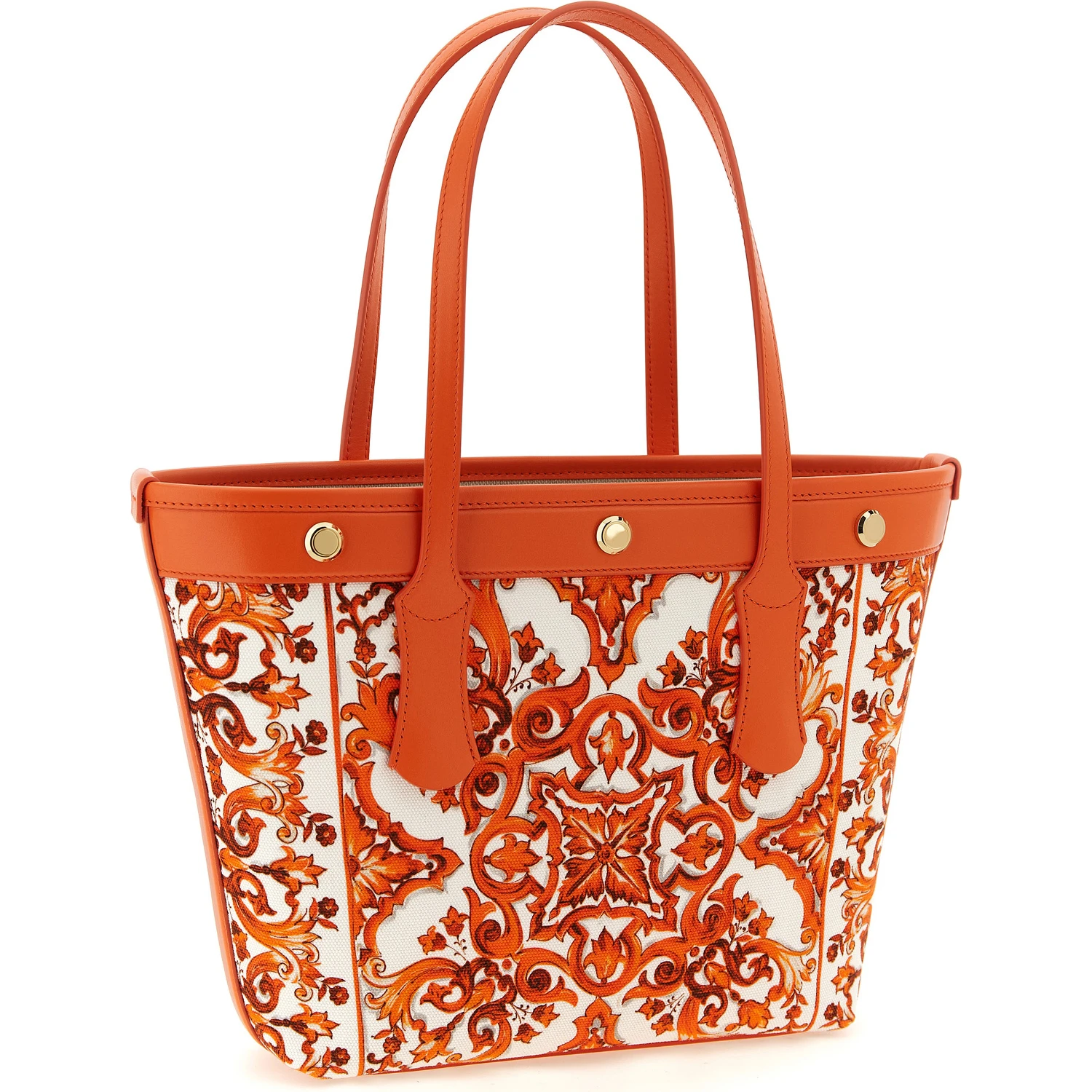 Orange Cotton Tote Bag