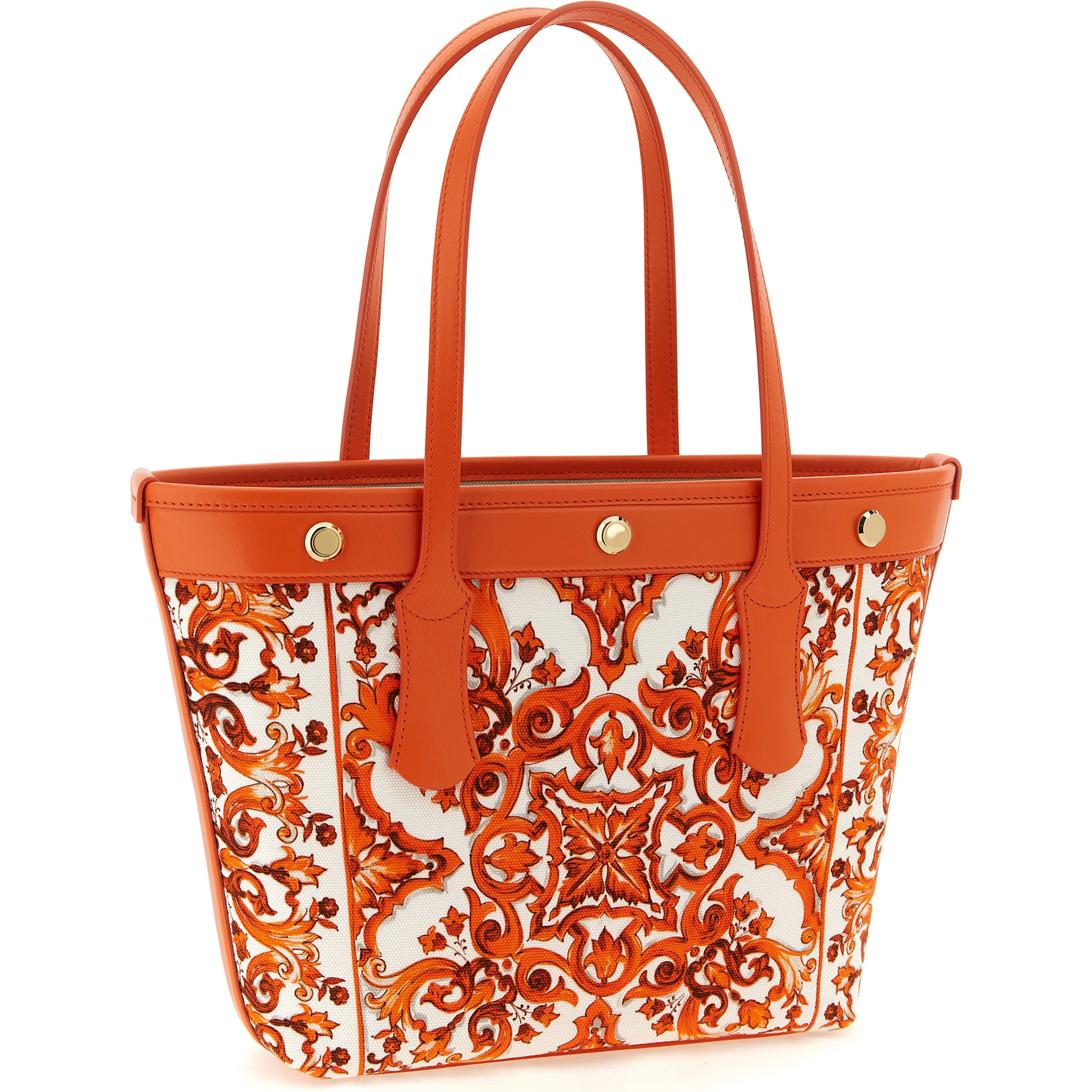 Orange Cotton Tote Bag