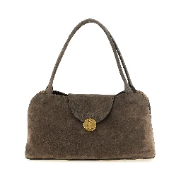 Brown Calfskin Shoulder Bag