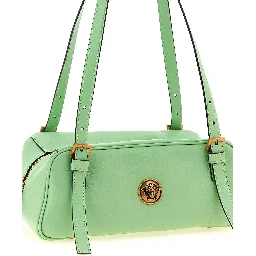 Bicolor Lamb Leather Shoulder Bag