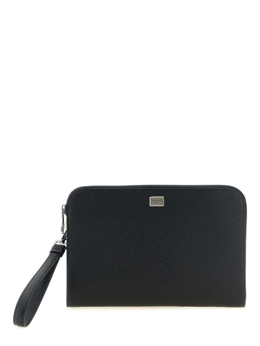 Black Calfskin Clutch Bag