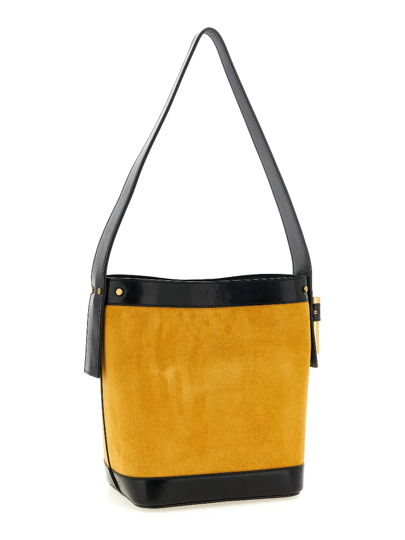 Bicolor Calfskin Shoulder Bag