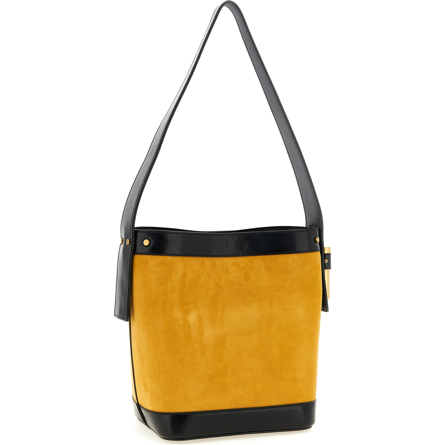 Bicolor Calfskin Shoulder Bag