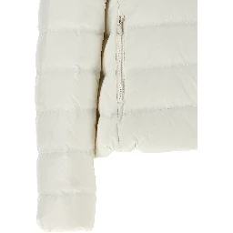 White Polyester Full-Length Jacket
