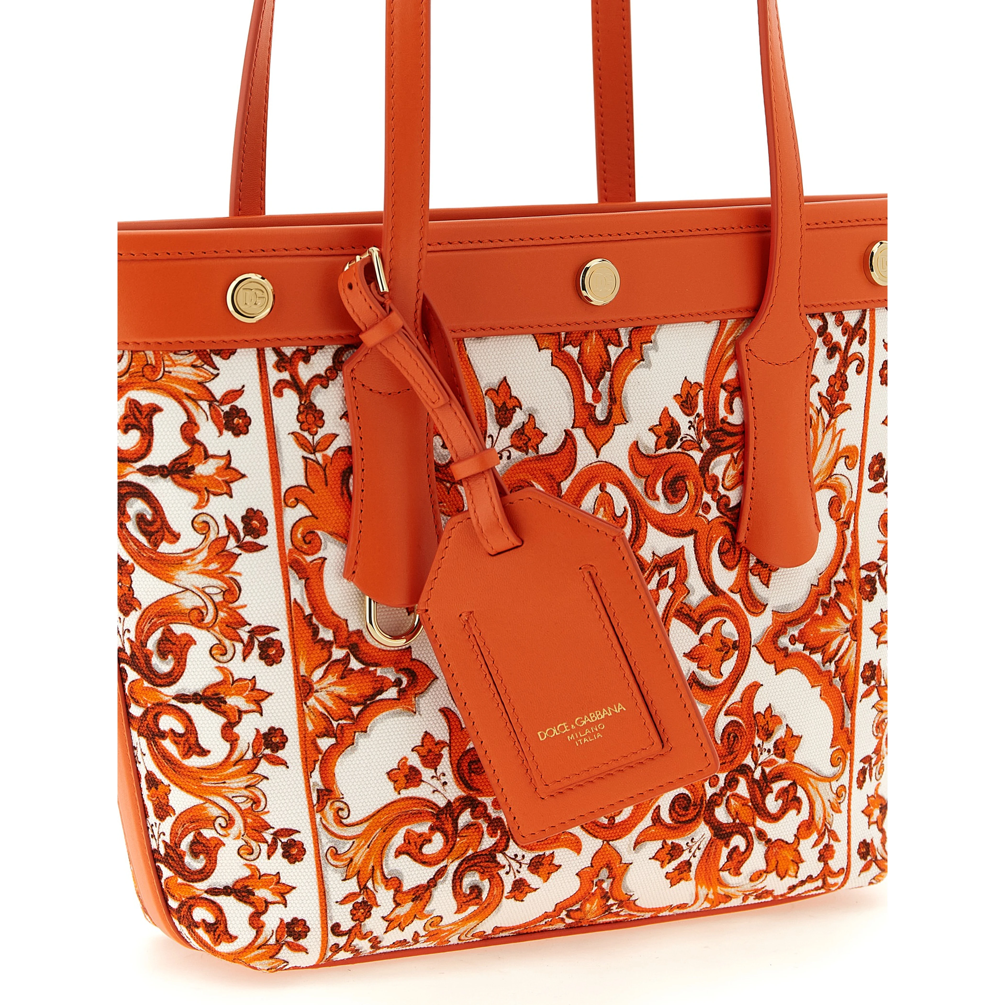 Orange Cotton Tote Bag